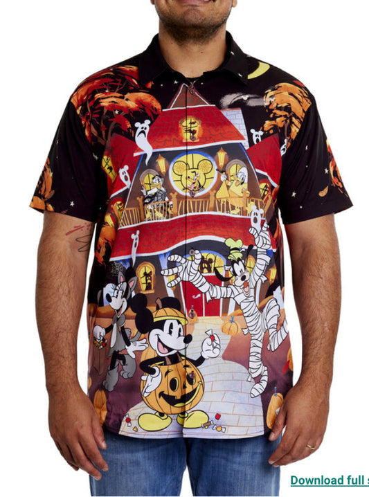 Mickey & Friends Haunted House Camp Shirt