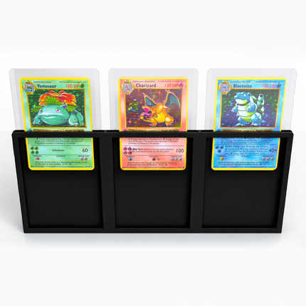 3-Card Trading Card Display Stand – Toploader Frame