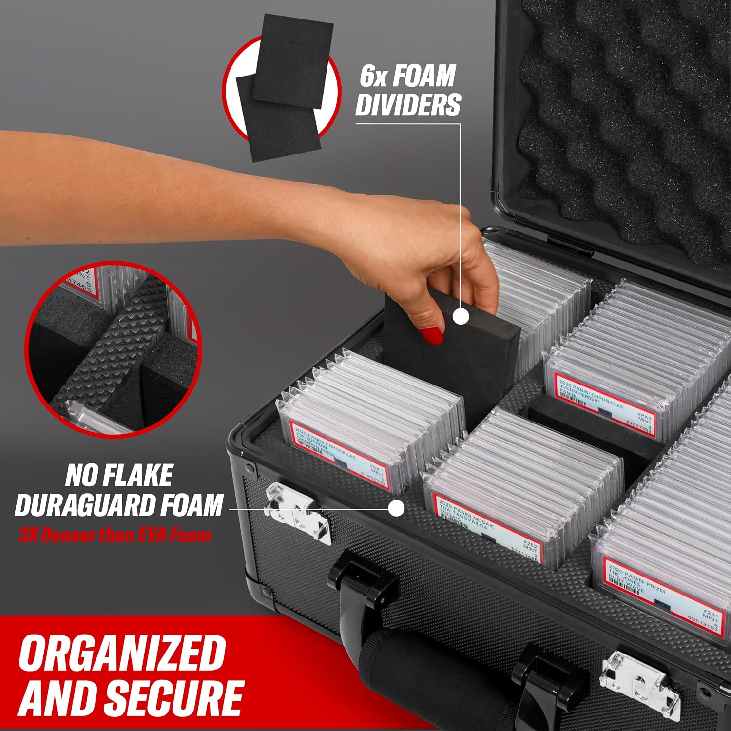Hobby Defense Graded Card Case, 3 Row Graded Card Storage Box, Trading Card Case 8