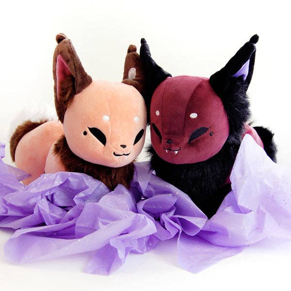 Floral Frolic Dawnsing Night Purple Fox Plush 5