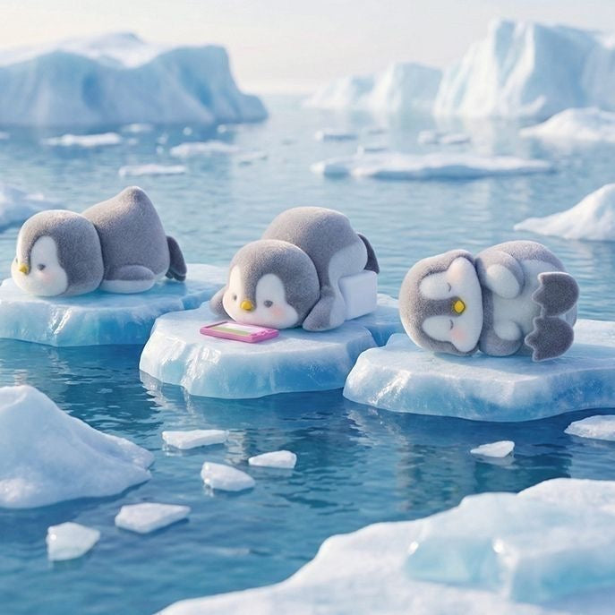 Penguin Apu – Glacier Daily Life Series Flocked Beans Blind Box 4
