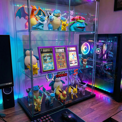 3-Card Trading Card Display Stand – Graded Frame