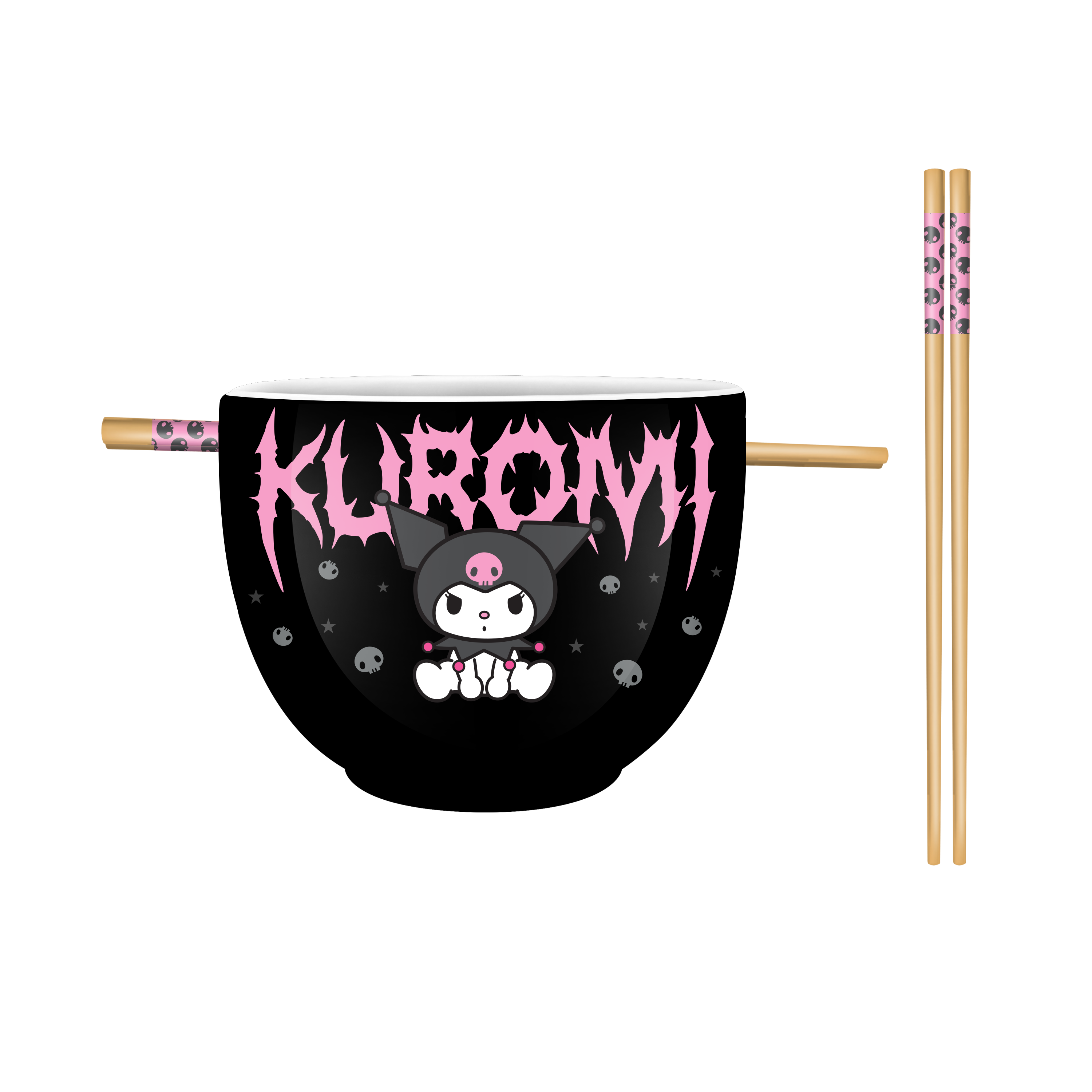Sanrio Kuromi Metal Logo 20oz Ceramic Ramen Bowl