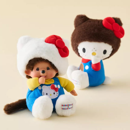Sanrio Hello Kitty X Monchhichi Overalls Plushie