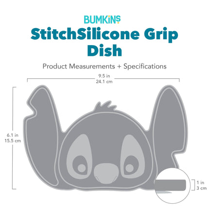 Silicone Grip Dish: Stitch