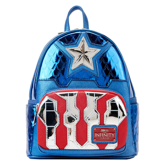 Marvel Metallic Captain America Cosplay Mini Backpack