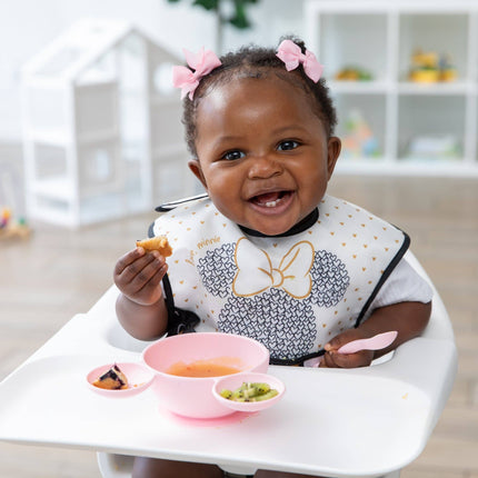 Silicone First Feeding Set: Minnie Mouse Light Pink