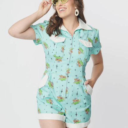 JETSONS X UV MIA ROMPER BLUE ALL OVER PRINT