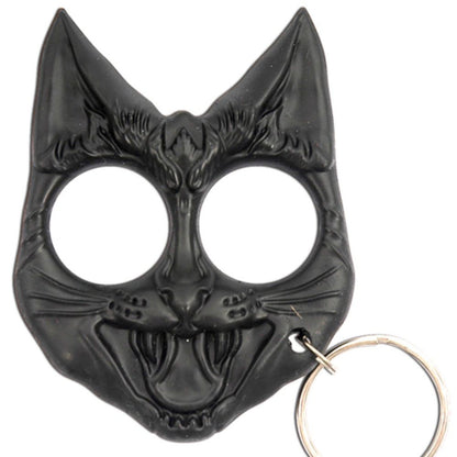 Self Defense Evil Cat Keychain