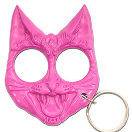 Self Defense Evil Cat Keychain