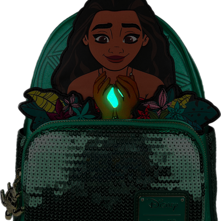 Moana Heart of Te Fiti Sequins Loungefly Mini Backpack
