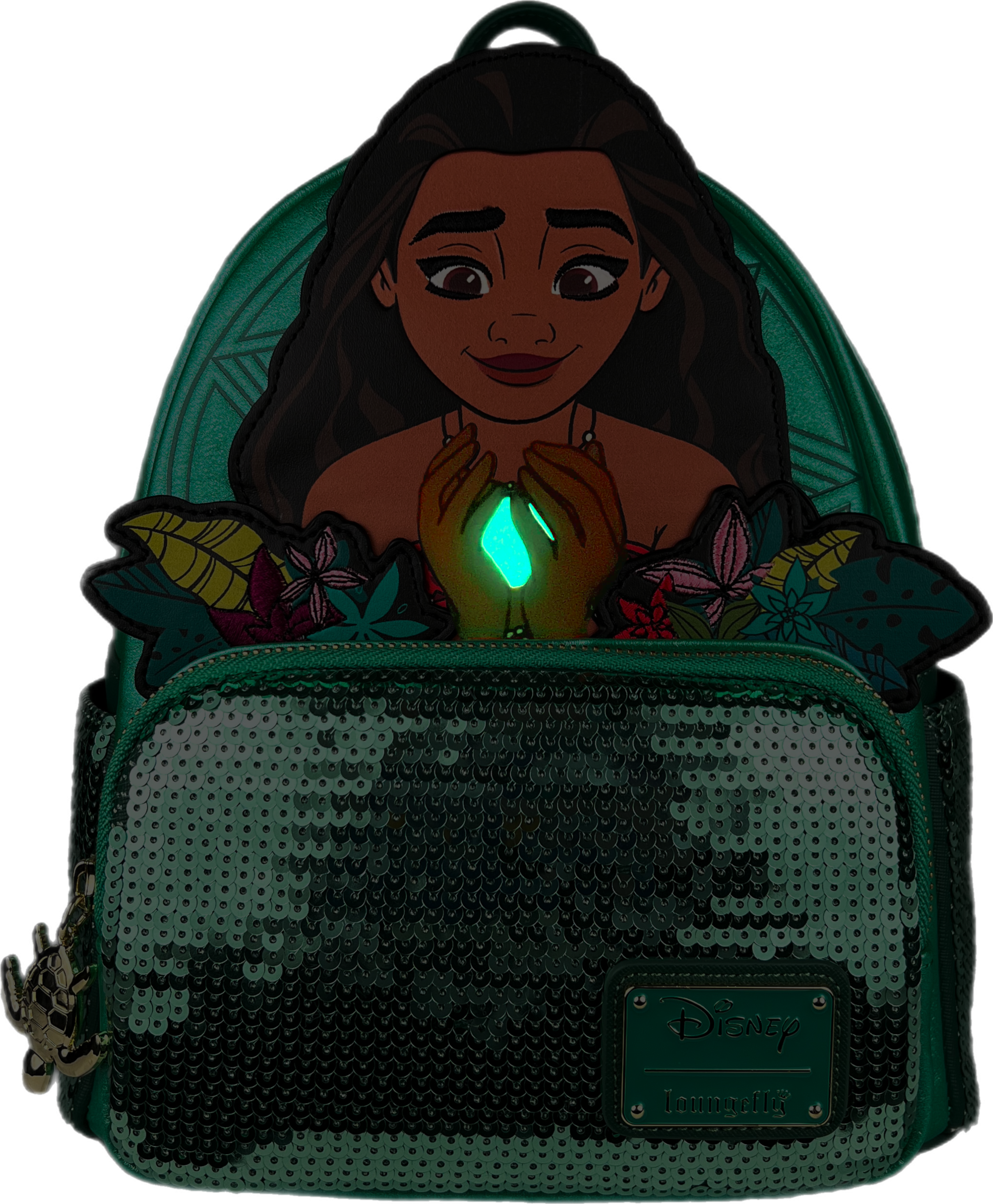 Moana Heart of Te Fiti Sequins Loungefly Mini Backpack 8