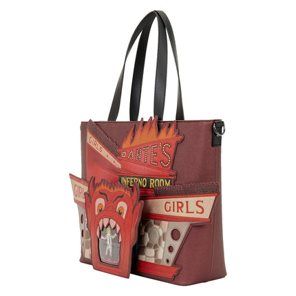 Beetlejuice Dante's Inferno Room Tote Crossbody Bag with Coin Bag