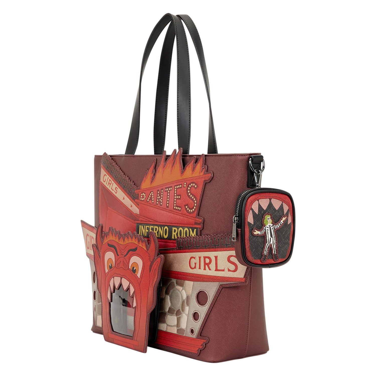 Beetlejuice Dante's Inferno Room Tote Crossbody Bag with Coin Bag 5