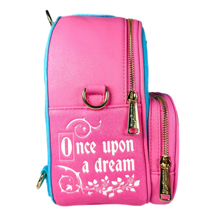 Make it Pink Make it Blue Sleeping Beauty Convertible Exclusive Loungefly Mini Backpack