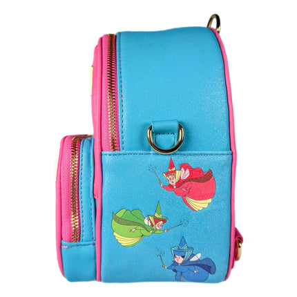 Make it Pink Make it Blue Sleeping Beauty Convertible Exclusive Loungefly Mini Backpack