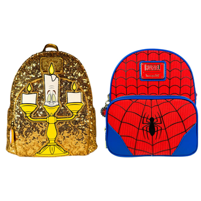 Sequins Lumiere Mini Backpack & Spider-Man Convertible Mini Backpack Exclusive Bundle