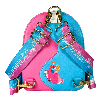 Make it Pink Make it Blue Sleeping Beauty Convertible Exclusive Loungefly Mini Backpack