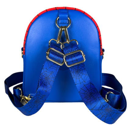Spider-Man Convertible Corduroy Exclusive Loungefly Mini Backpack