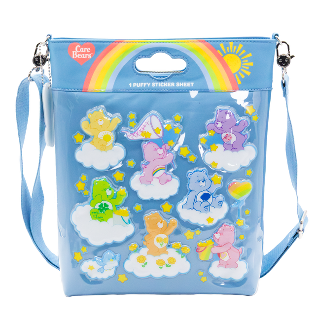 Care Bears Padded Nylon Sticker Sheet Crossbody Bag