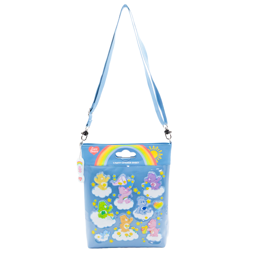 Care Bears Padded Nylon Sticker Sheet Crossbody Bag