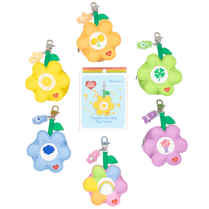 Care Bears Mystery Box Padded Nylon Flower Coin Bag Charms