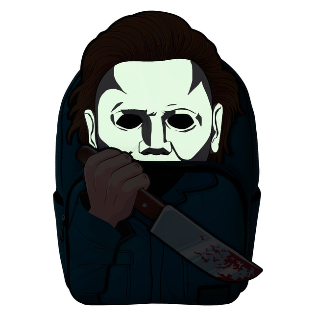 Halloween Michael Myers Cosplay Glow Full-Size Backpack