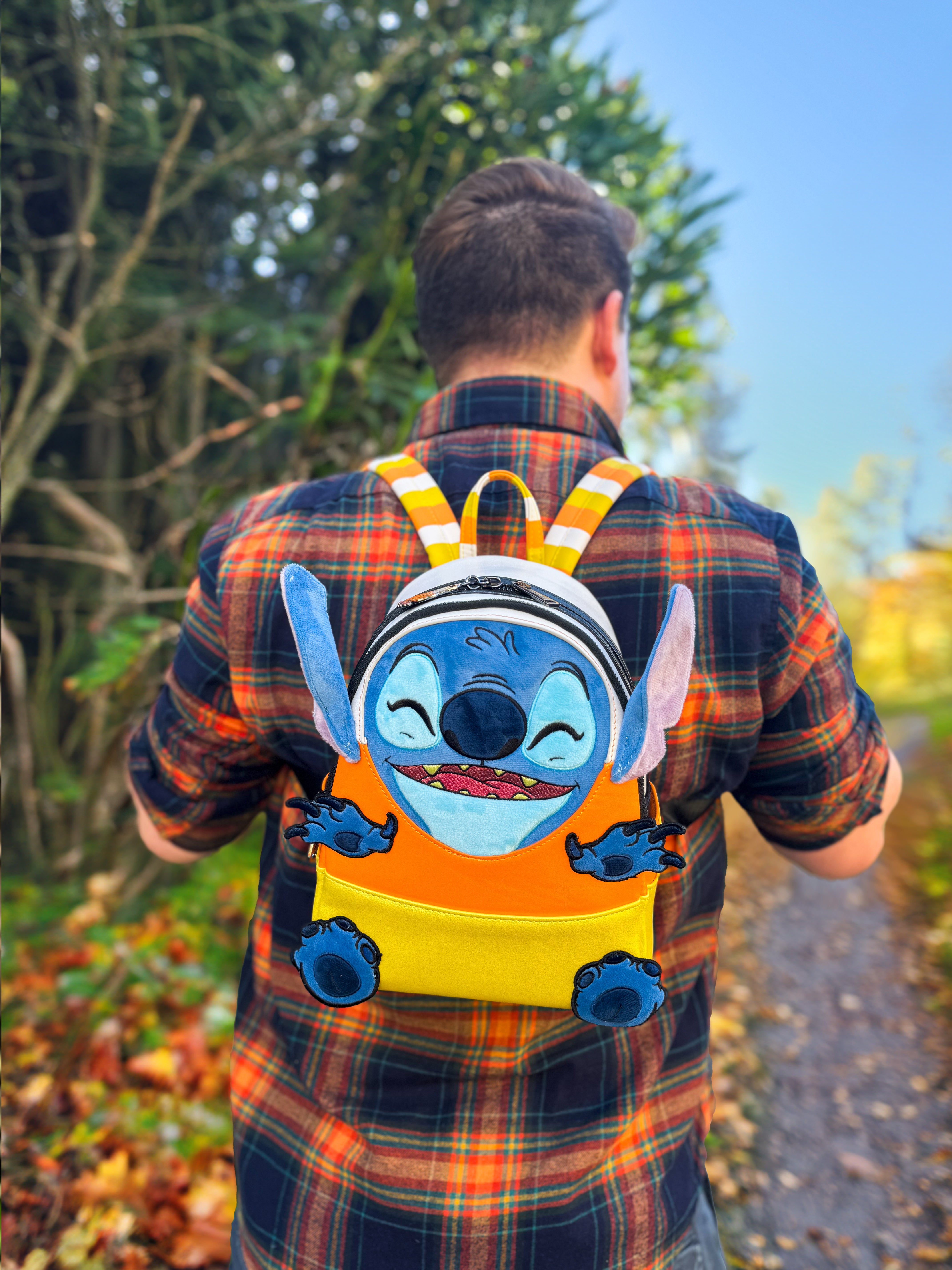 LOUNGEFLY Candy Corn Stitch Cosplay Mini Backpack
