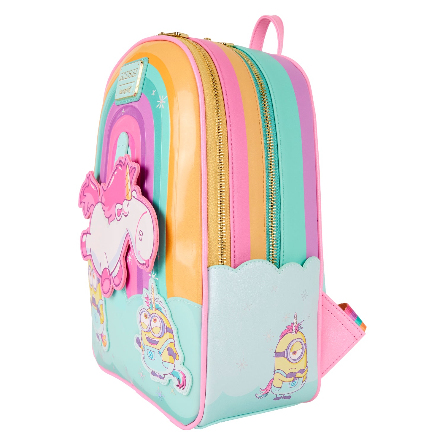 Minions Fluffy Unicorn Rainbow Mini Backpack 3