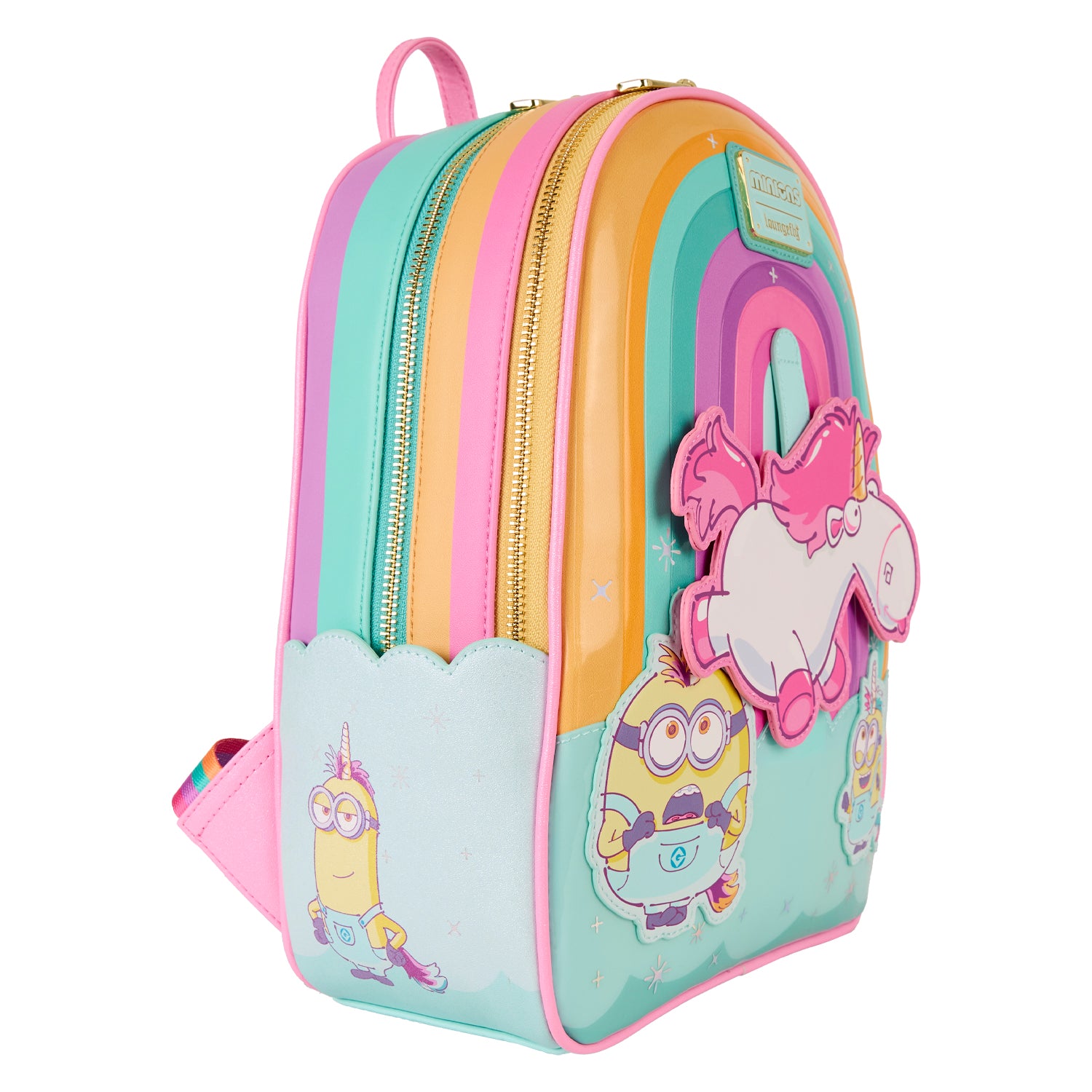 Minions Fluffy Unicorn Rainbow Mini Backpack 4
