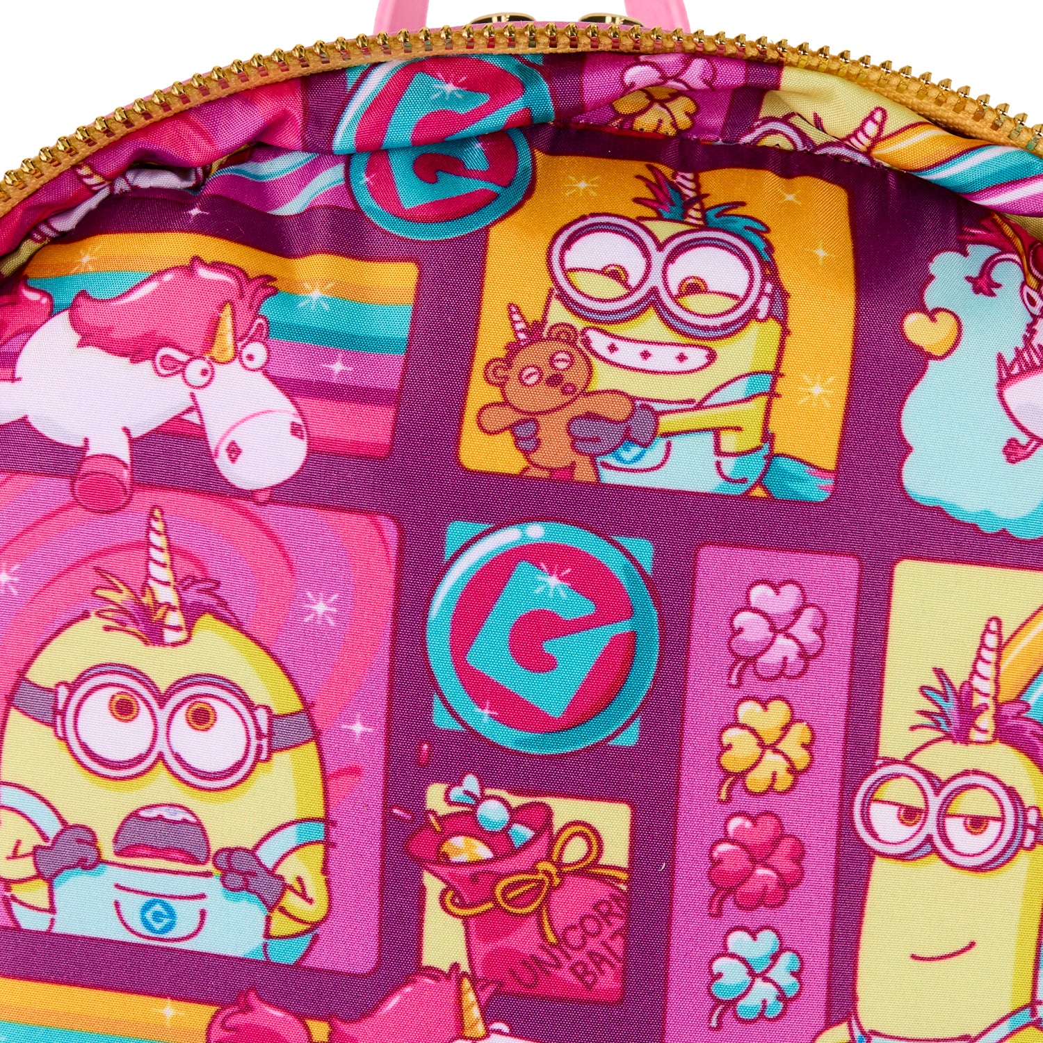 Minions Fluffy Unicorn Rainbow Mini Backpack 6