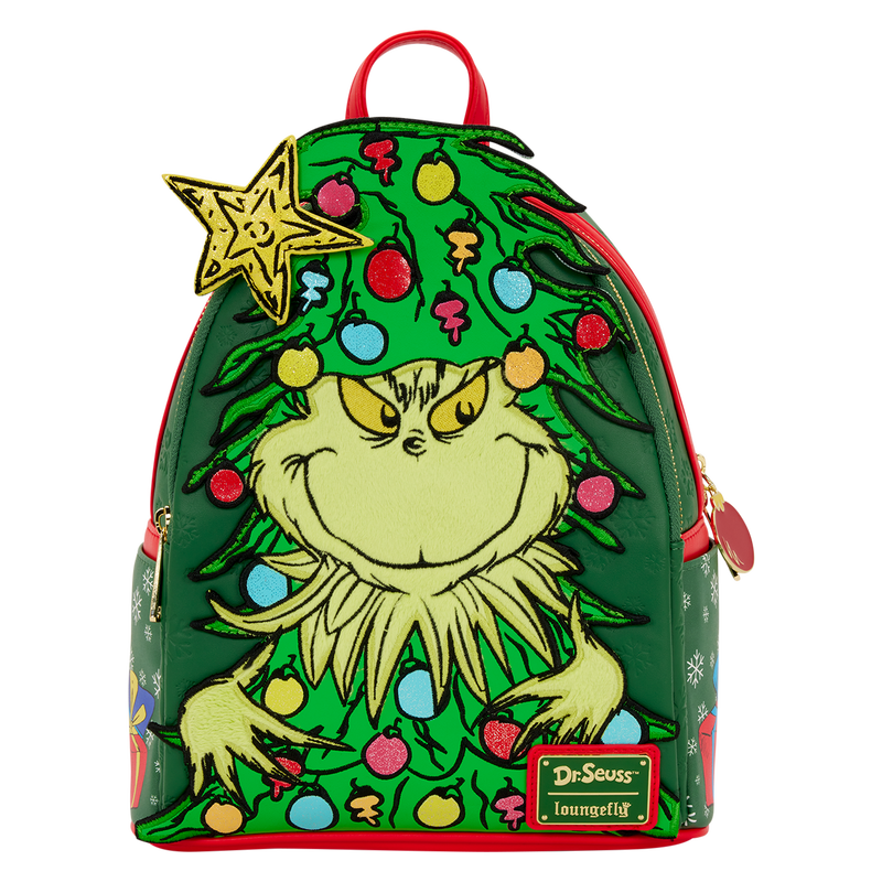 Dr. Seuss How the Grinch Stole Christmas! Tree Light Up Plush Mini Backpack 1