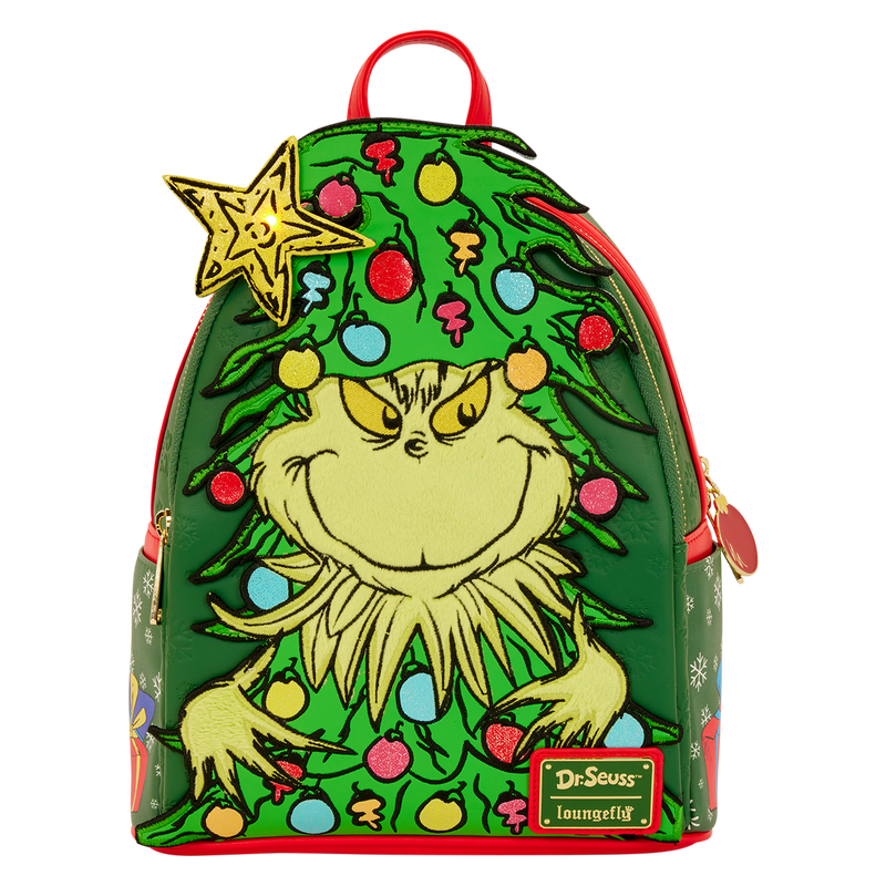 Dr. Seuss How the Grinch Stole Christmas! Tree Light Up Plush Mini Backpack 2