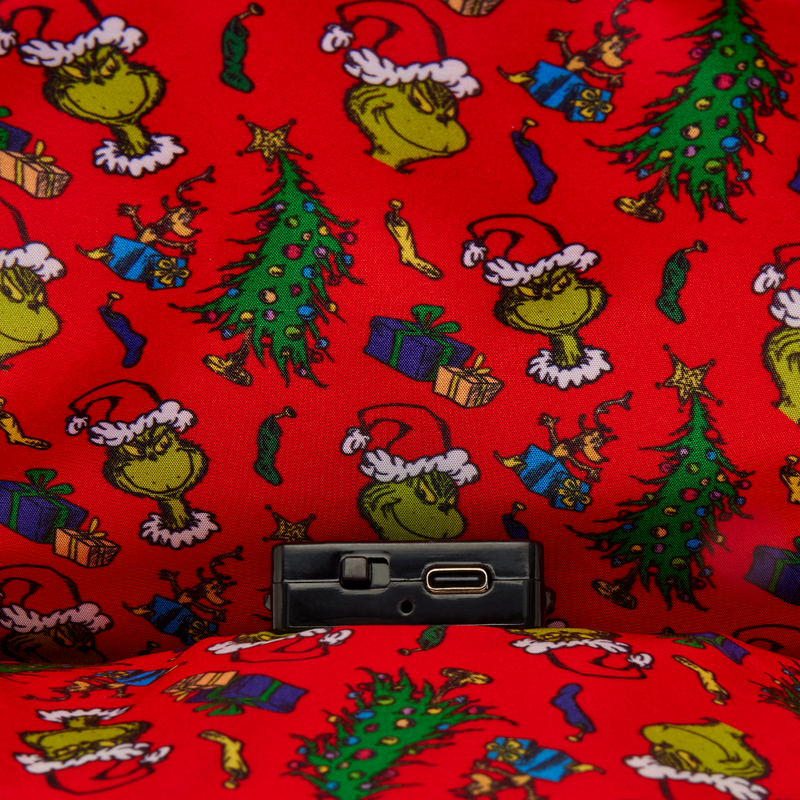 Dr. Seuss How the Grinch Stole Christmas! Tree Light Up Plush Mini Backpack 7