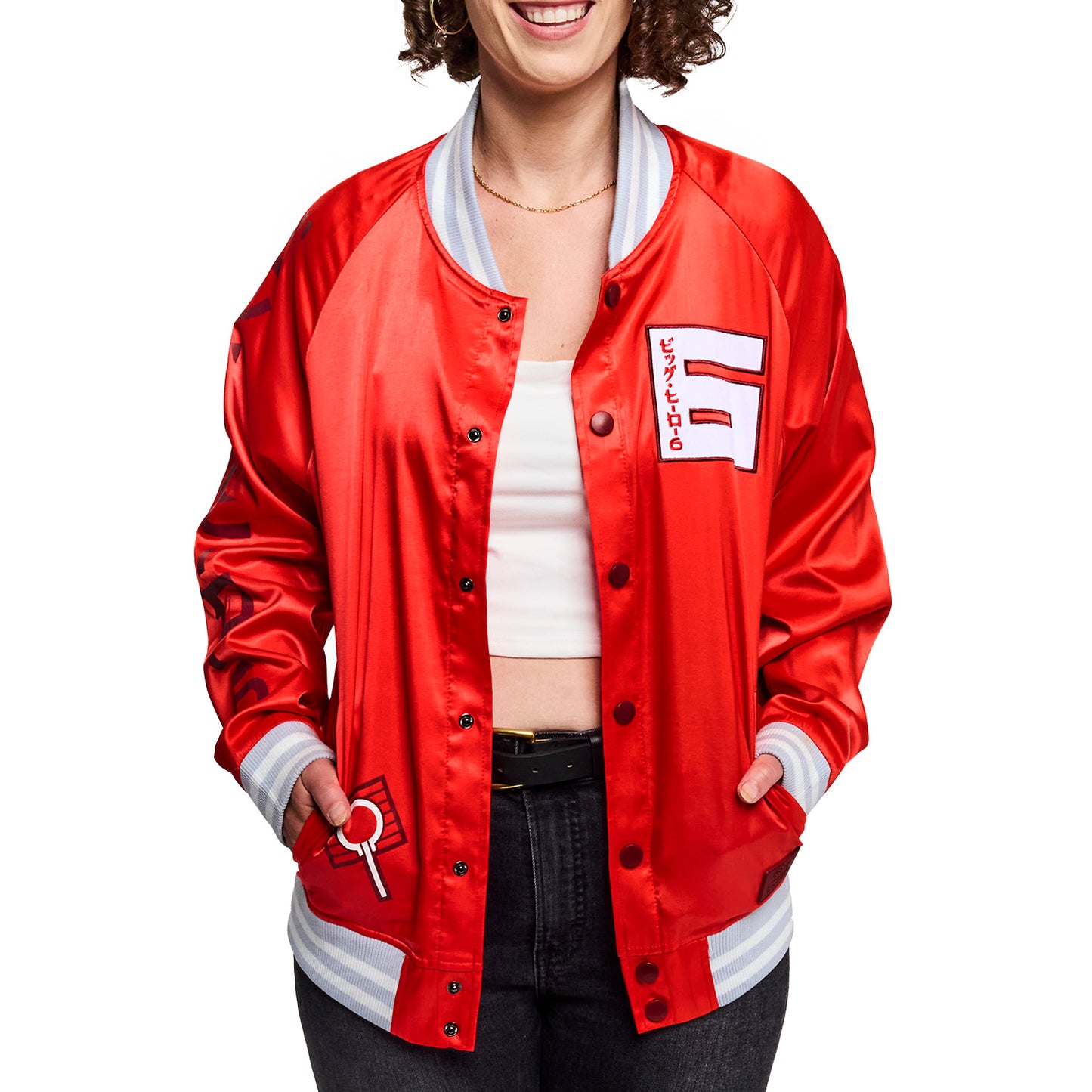 LF DISNEY BIG HERO 6 10TH ANNIVERSARY SATIN BOMBER JACKET