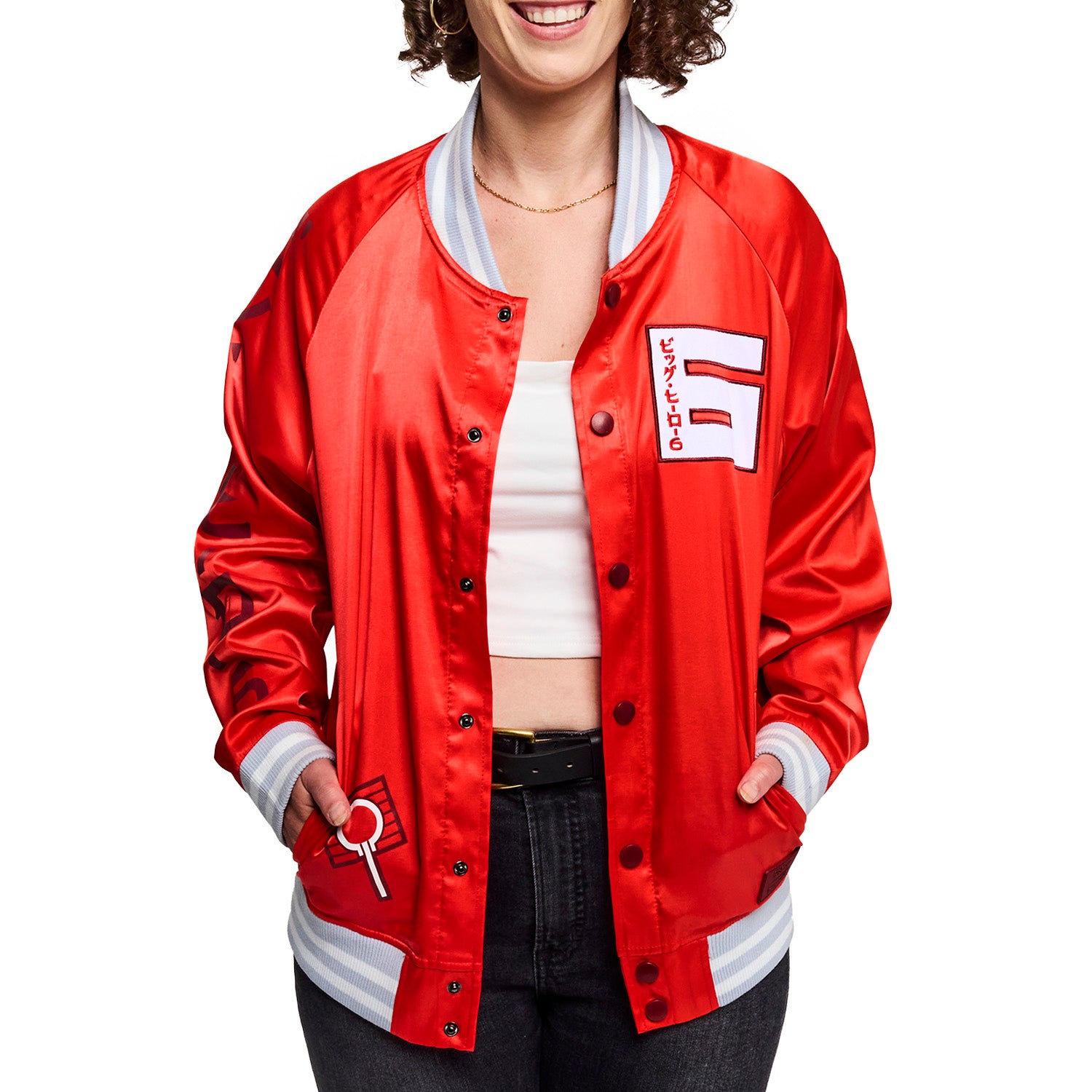 LF DISNEY BIG HERO 6 10TH ANNIVERSARY SATIN BOMBER JACKET 5