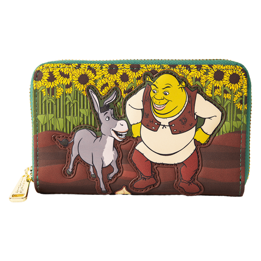 Shrek & Donkey Sunflower Field Zip Around Wallet