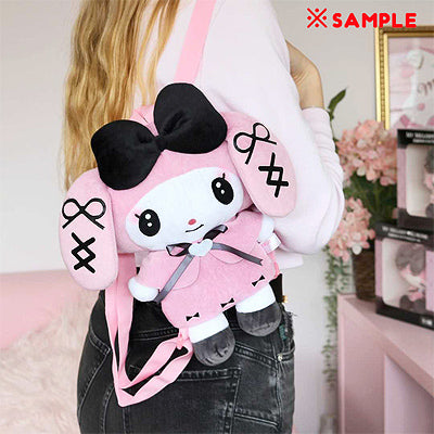 Sanrio My Melody Midnight Melokuro Plush Doll Backpack JAPAN OFFICIAL