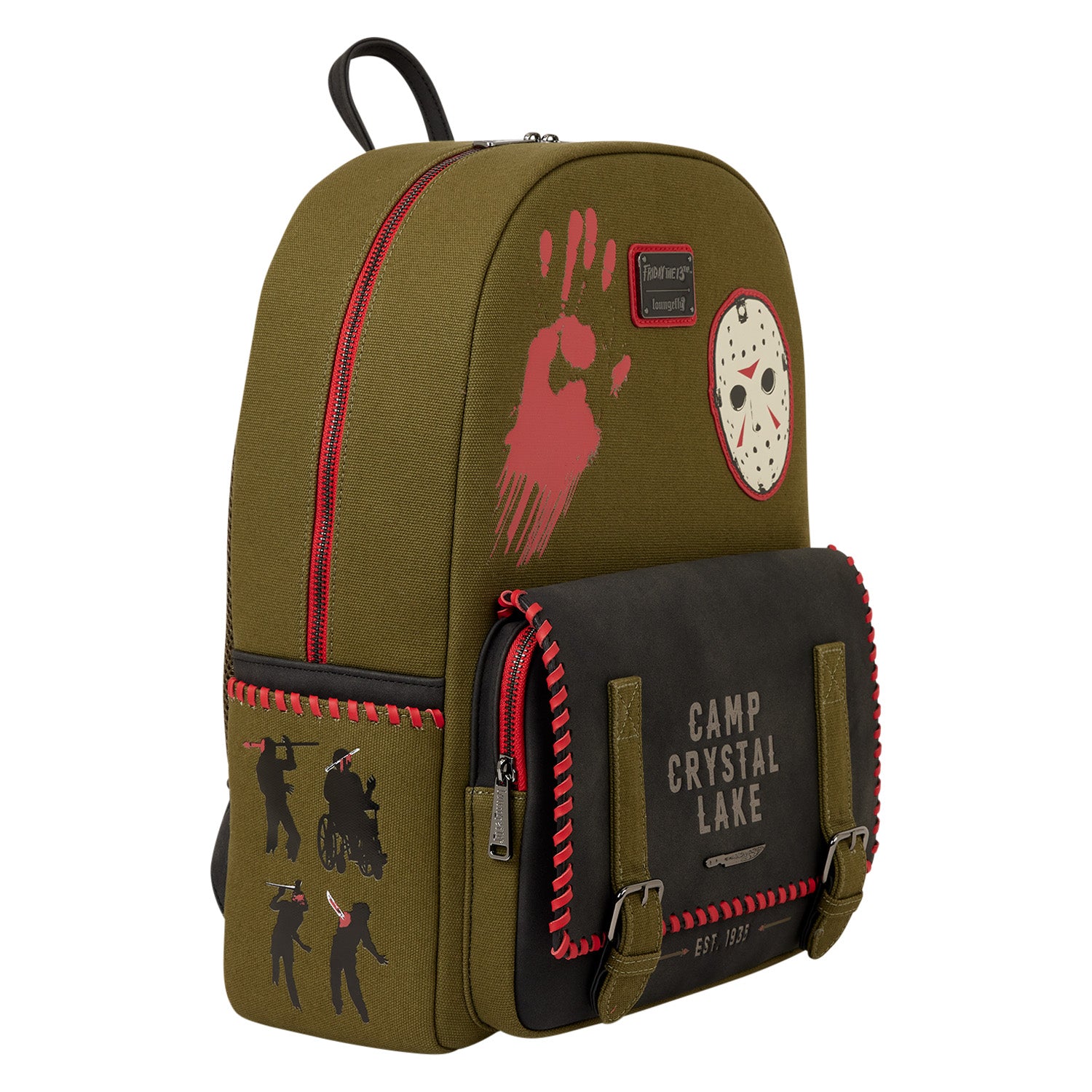 Friday the 13th Camp Crystal Lake Canvas Glow Full-Size Backpack 5