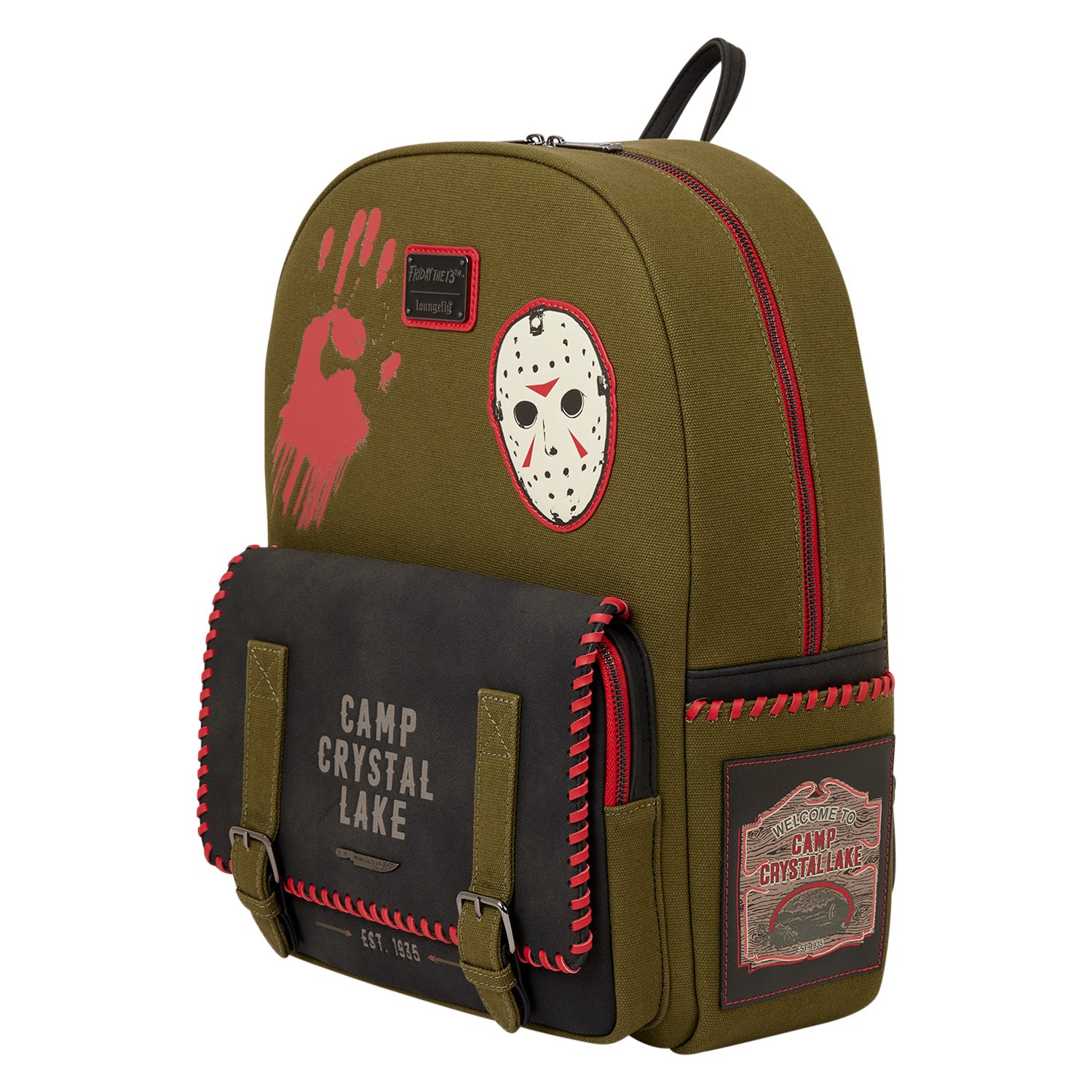 Friday the 13th Camp Crystal Lake Canvas Glow Full-Size Backpack 4