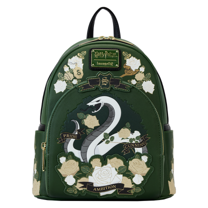 Harry Potter Slytherin Floral Tattoo Backpack