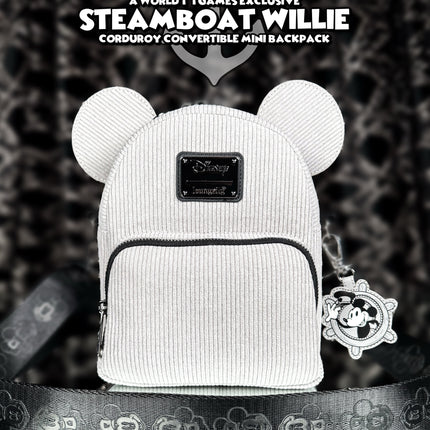 Steamboat Willie Corduroy Convertible Mini Backpack - W1-1 Exclusive