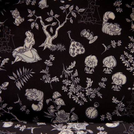 Alice in Wonderland Embroidered Floral Mini Backpack