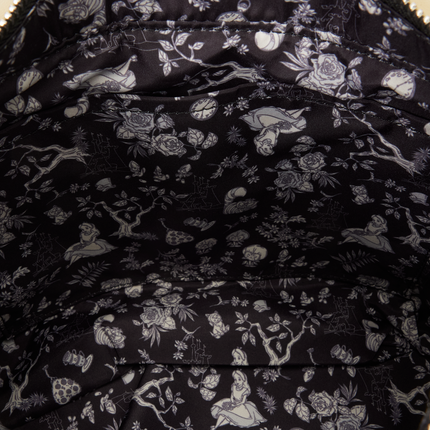Alice in Wonderland Embroidered Floral Tote