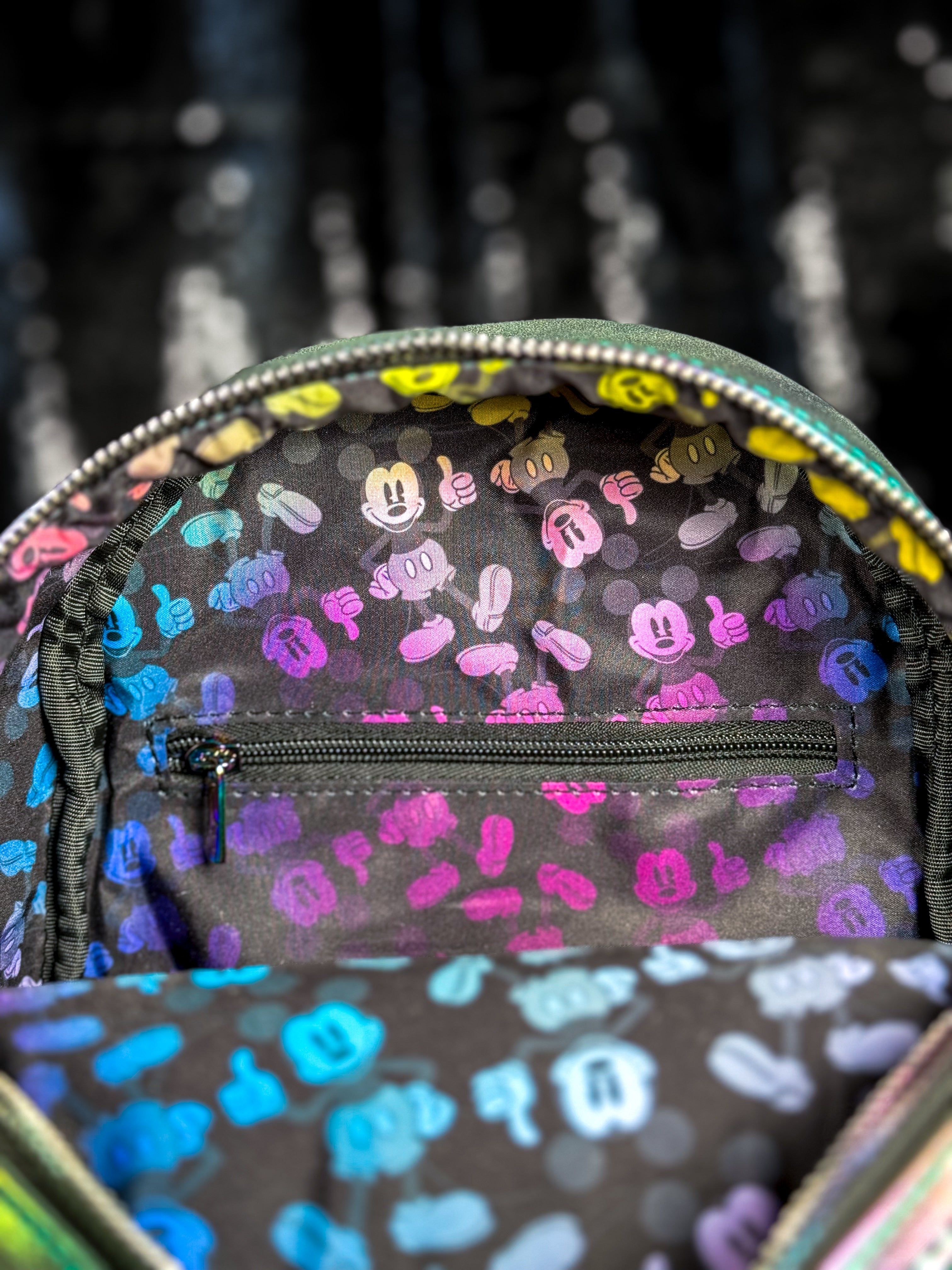 disney minnie mouse oil slick mini backpack Mickey Mouse Oil Slick Mini Backpack