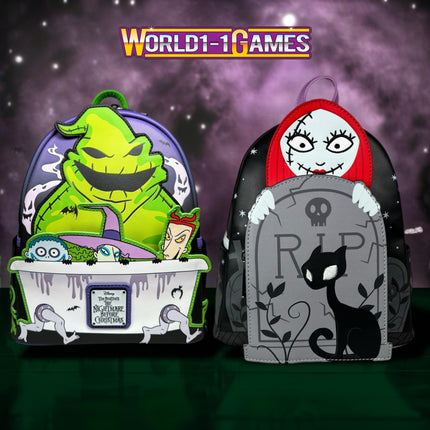 Oogie Boogie & Sally Cemetary Exclusive Mini Backpack Bundle