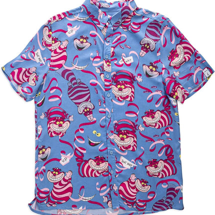 Cheshire Cat LF Button Up Camp Shirt Alice in Wonderland