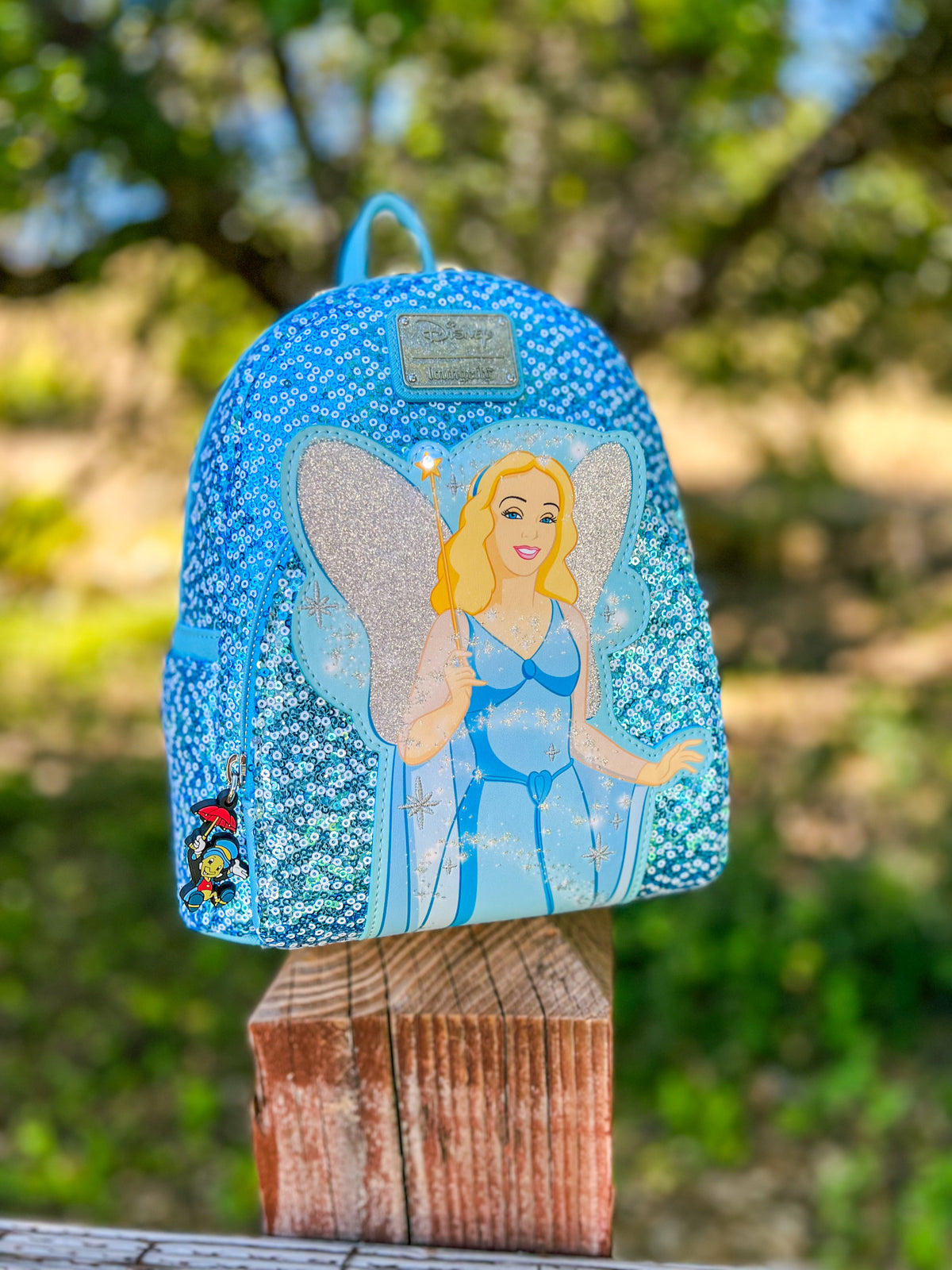 Vintage 80s Disney Backpack Vinyl Pinocchio Bag Blue White Medium Women Child This Disney Loungefly Pinocchio Exclusive | Mercari main image 2