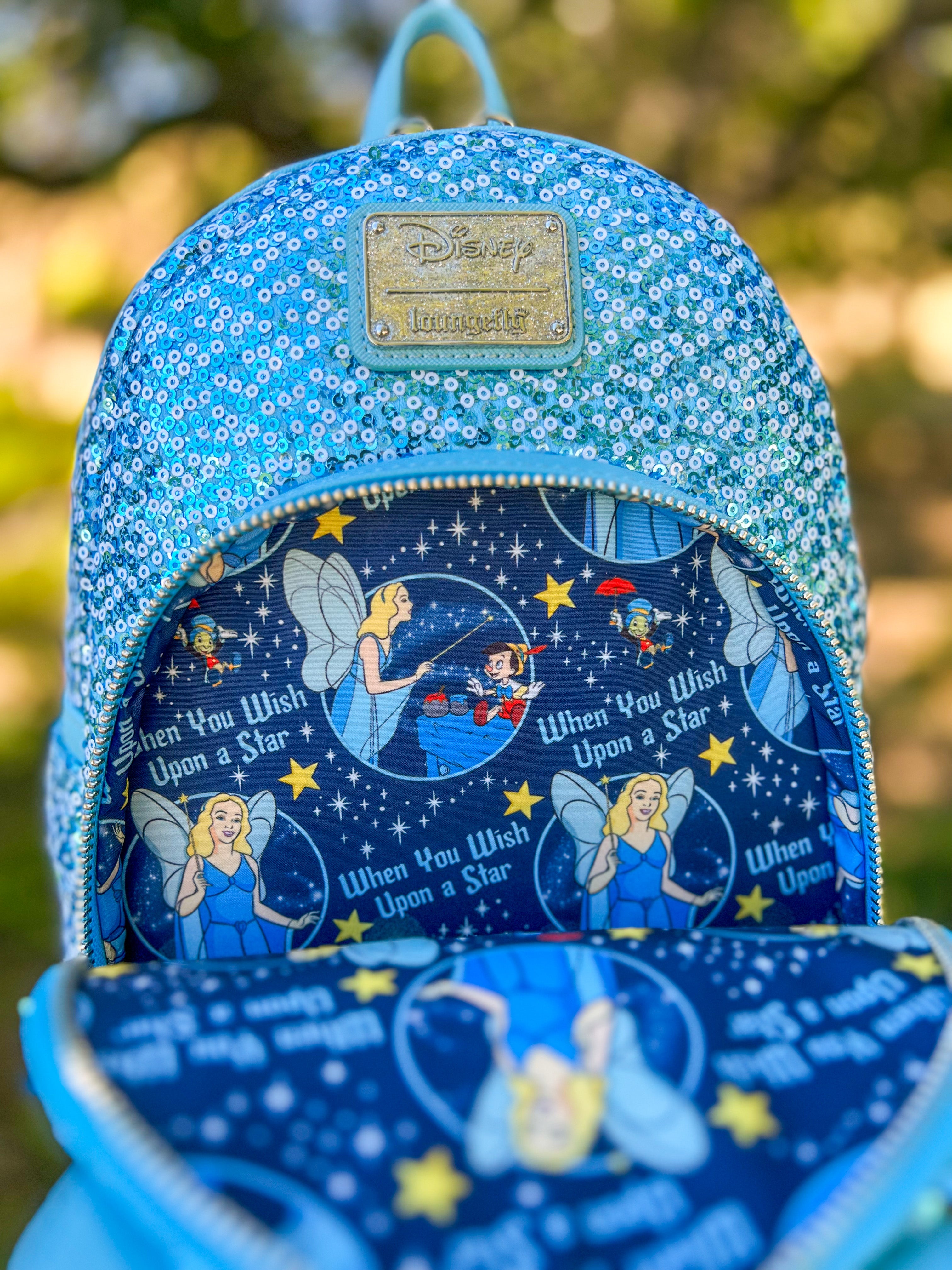 Pinocchio's Blue Fairy Sequin Mini Backpack 3