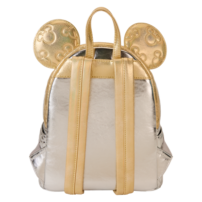 Minnie Mouse Metallic Gold & Silver Quilted Mini Backpack
